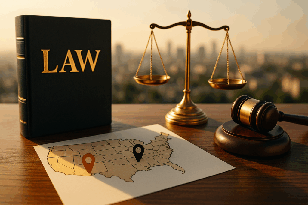 An experienced family law attorney assisting a client in an out of state divorce case.
