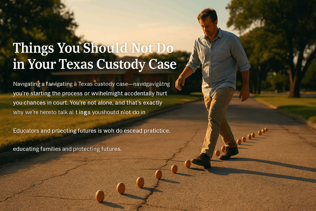 Things You Should Not Do in Your Texas Custody Case