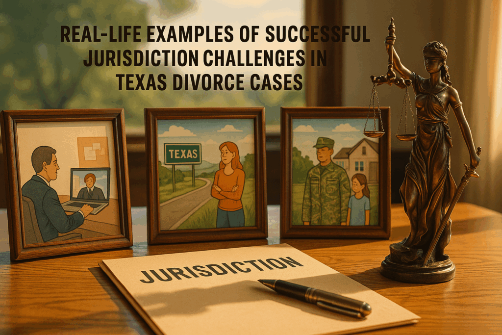Real-life examples of successful jurisdiction challenges in Texas divorce cases.